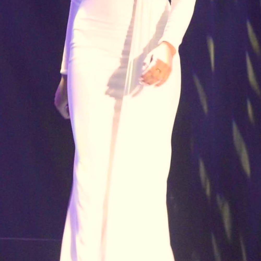 White Jovani evening or wedding gown